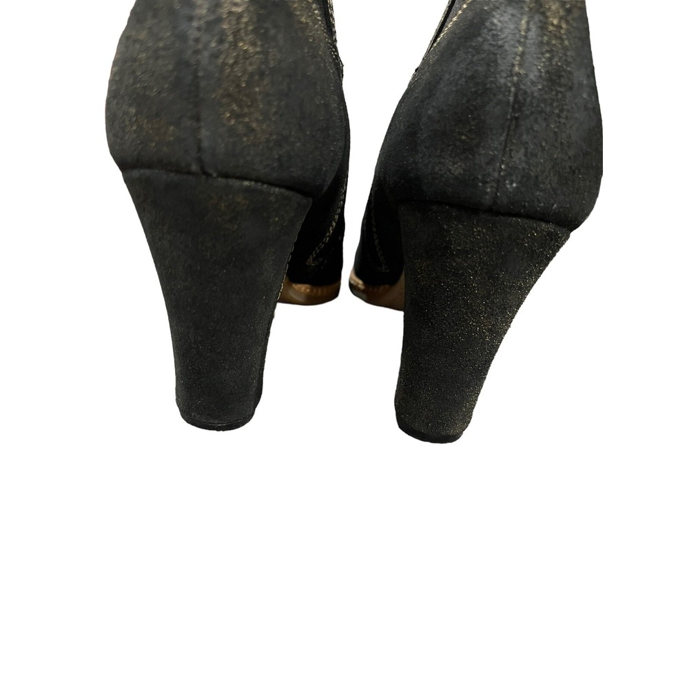 PIKOLINOS Dark Brown With Gold Ankle Suede Bootie/Side Zip EUR 41/US 10-10.5 - Picture 4 of 11